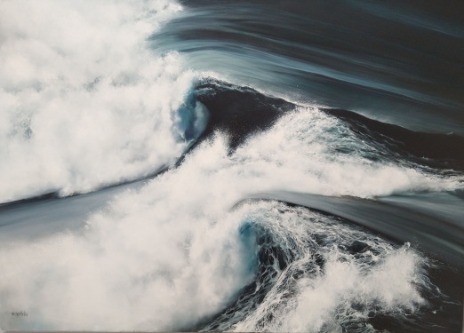 Marina Syntelis (b.1975) 'Twin Waves' Special Ltd Edition Canvas Print